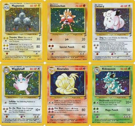 Pokemon Cards Base Set 2 RARE HOLO Blastoise Alakazam Charizard