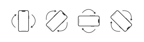 rotate mobile phone icon tilt smartphone symbol sign device vector