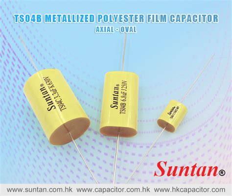 Suntan TS04B Metallized Polyester Film Capacitor Axial Oval