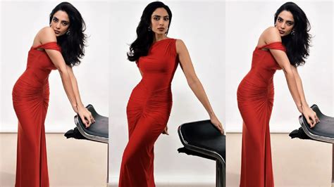 Sobhita Dhulipala Flaunts Her Svelte Figure In A Hot Red Bodycon Dress