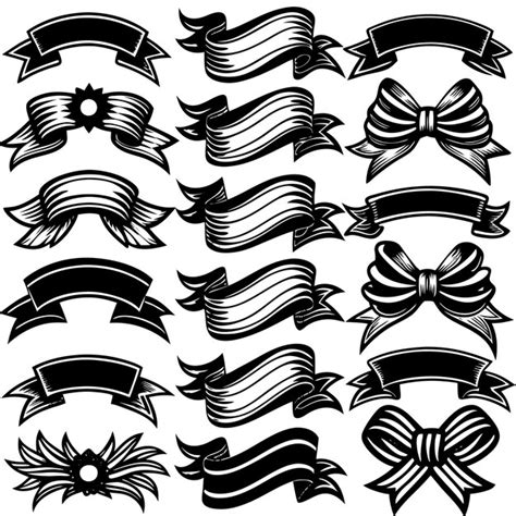 Set Of Vintage Ribbons Vector Premium Ai Generated Vector