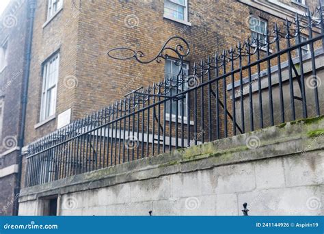 Barbed Wire Fence Protection Around Building Editorial Photo Image Of