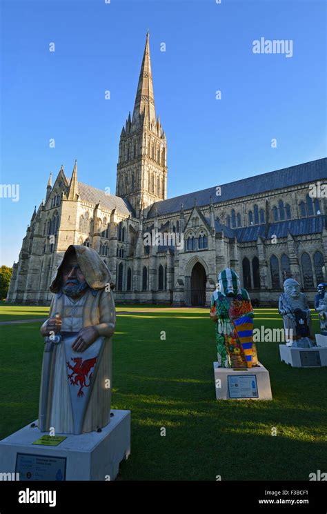 Salisbury Cathedral celebrating the Magna Carta Stock Photo - Alamy