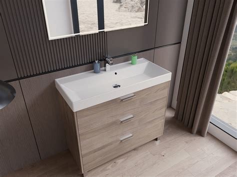 Mobile Bagno Gardenia L Cm In Appoggio A Terra Con Cassetti E