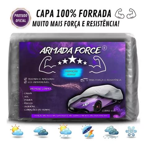 Capa De Cobrir Carro 100 Forrada Armada Force Impermeável