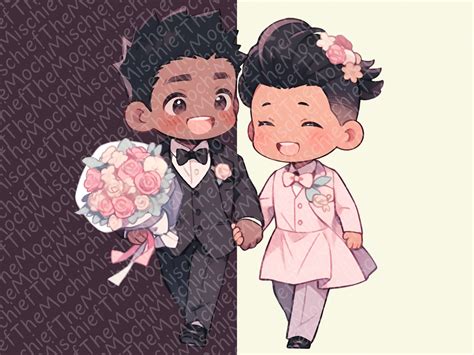 15 Kawaii Chibi Gay Couples Clipart Bundle Commercial Use And