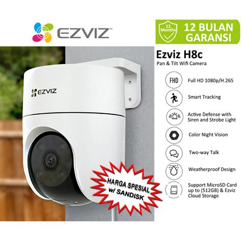 Jual EZVIZ H8C 2MP 1080P COLOR NIGHT PAN TILT Wi Fi OUTDOOR IP CAMERA 2