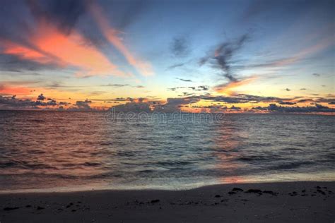 Sunset Over the Ocean at Vanderbilt Beach Stock Image - Image of gulf ...