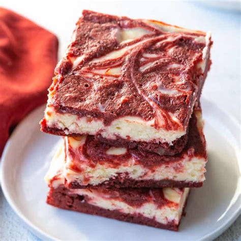 Red Velvet Brownies With Cream Cheese Swirl Gift Of Hospitality