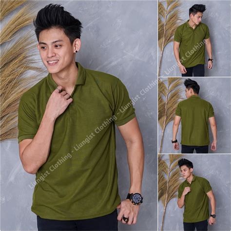 Jual Kaos Polo Hijau Army Kaos Kerah Poloshirt Polo Shirt Pendek