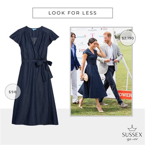 Look For Less Meghan Markles Carolina Herrera Denim Midi Dress Laptrinhx News