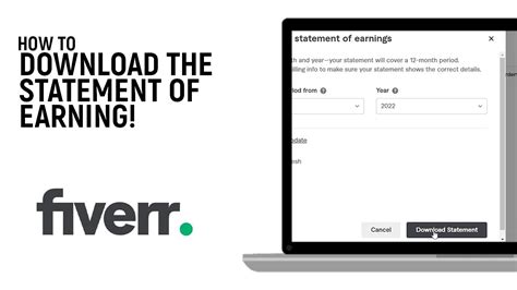 How To Download The Statement Of Earning From Fiverr Easy Youtube