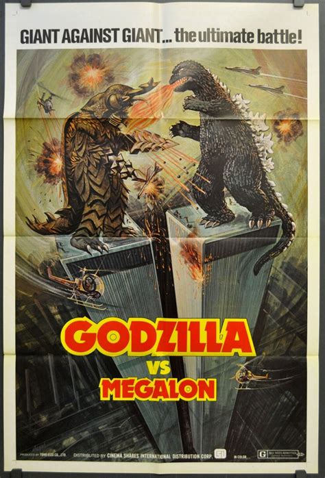 Godzilla Vs Megalon 1973 Orig 27x41 1st Release Nm Movie Poster