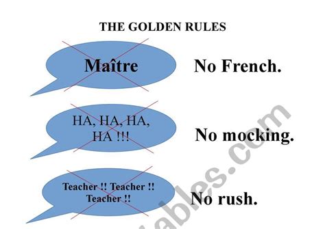 The Golden Rules Esl Worksheet By Mikaelmagnat