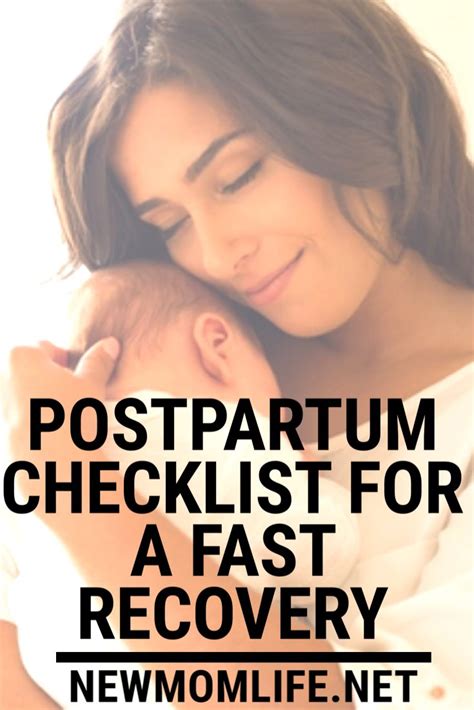 Postpartum Checklist For New Moms Postpartum Care Postpartum