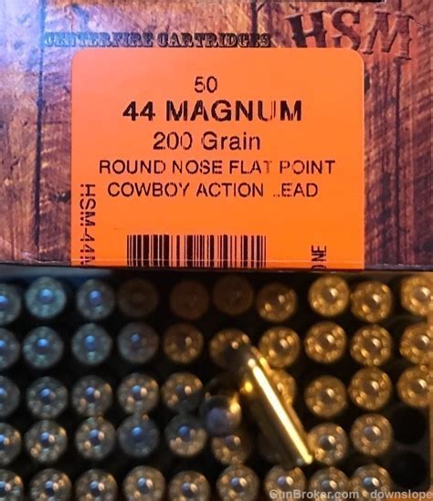 44 Mag 200 Gr Rnfp Hsm 50 Rds Magnum Pistol Ammunition At 1039572337