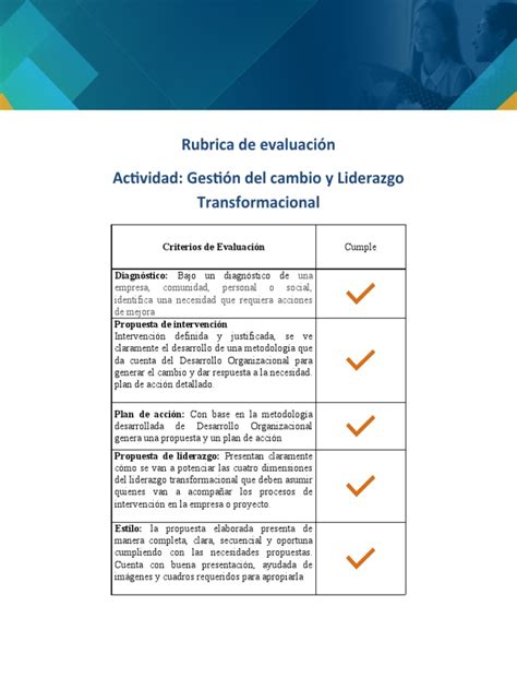 Evaluación Gestión Del Cambio Pdf