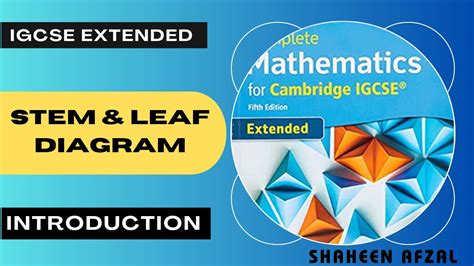 Stem And Leaf Diagram Introduction Igcse Youtube