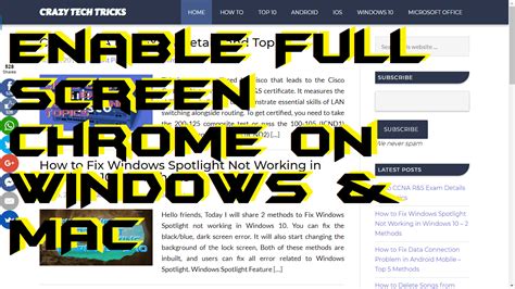 How to Enable Full Screen Chrome without any Software on Windows & Mac ...