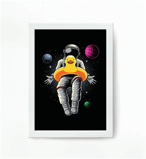 Quadro Astronauta Boia Tam Cmx Cm Elo