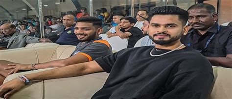 Cricketer Shreyas Iyer turns up to cheer for Team India in SAFF ...