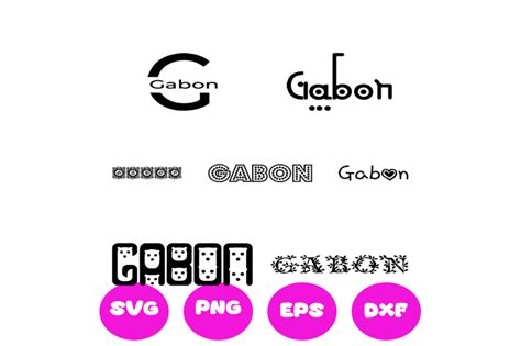 GABON COUNTRY NAMES SVG CUT FILE By Brilliant Digital Designs ...