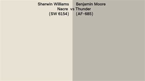 Sherwin Williams Nacre SW 6154 Vs Benjamin Moore Thunder AF 685