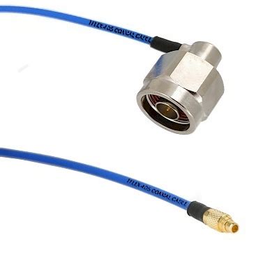 N Type Right Angle Male Plug To MCX Male Plug TFLEX 405 Coaxial Cable