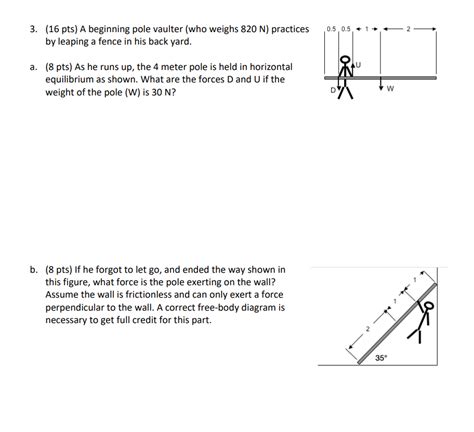 Solved Pts A Beginning Pole Vaulter Who Weighs N