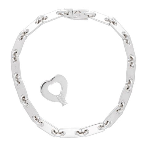 Cartier Lock & Key White Gold Chain Link Bracelet – Opulent Jewelers