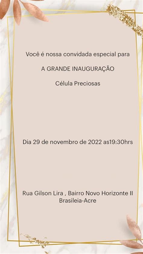 Voc Nossa Convidada Especial Para A Grande Inaugura O C Lula