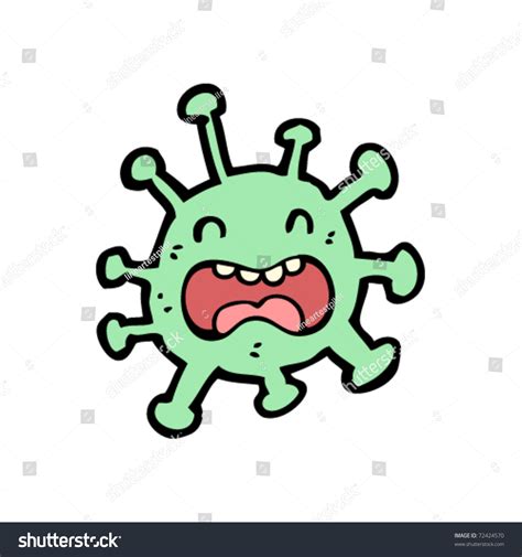 Unhappy Flu Virus Cartoon Stock Vector (Royalty Free) 72424570 ...