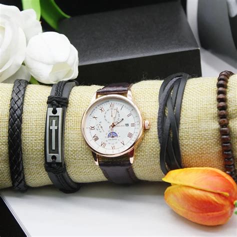 Steeldive Reloj De Pulsera De Cuero Para Hombre Y Mujer Conjunto De