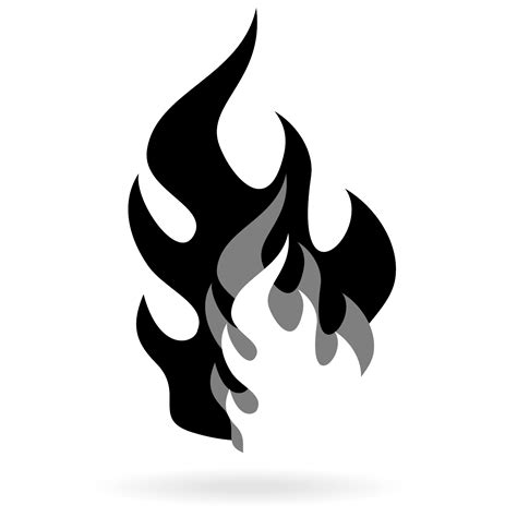 Fire Vector Black At Getdrawings Free Download