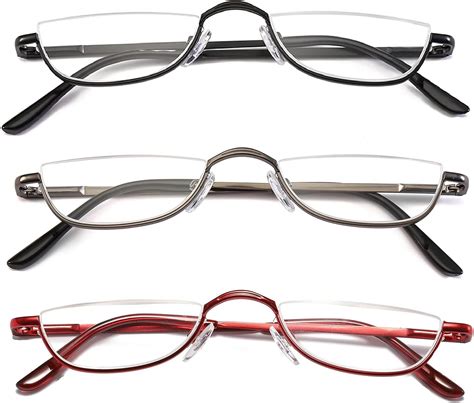 Dxyxyo Half Moon Reading Glasses 1 0 For Women Men Small