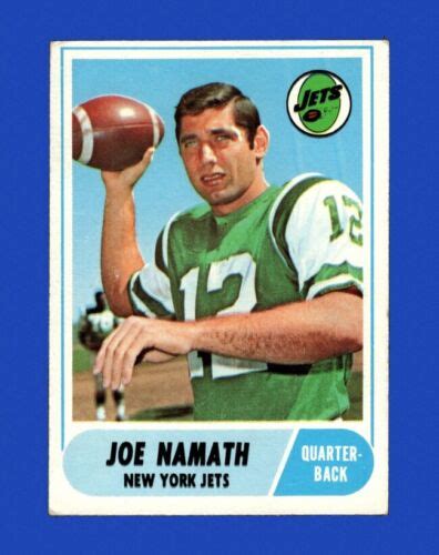 1968 Topps Set Break 65 Joe Namath VG VGEX GMCARDS EBay