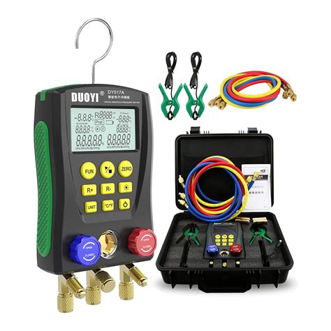 Digital Manifold Gauge Set For HVAC Pressure Temperature Testing In