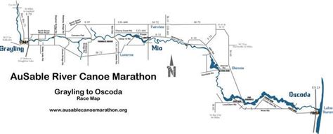 race map ausable river canoe marathon canoe race courses