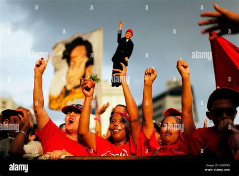 Supporters Of Venezuelan President Hugo Chavez Attend The Closing Campaign Rally Of United