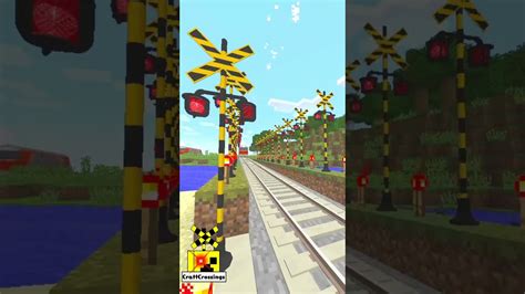 Railway Level Railroad Crossing Trains Minecraft