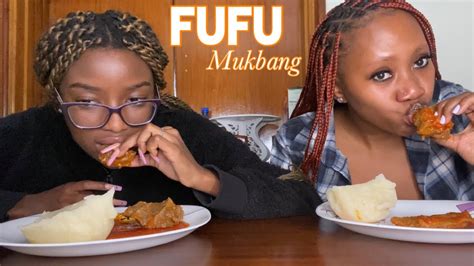 Trying Nigerian Food For The First Time Fufu Ft Beef Pepper Soup African Food Mukbang