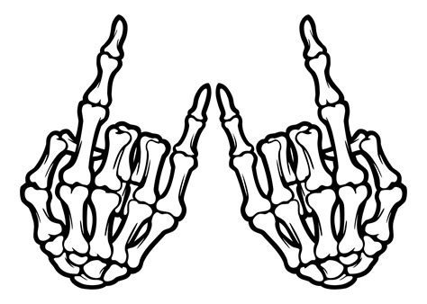 Skeleton bone rock on hand sign illustrations 26418469 Vector Art at ...