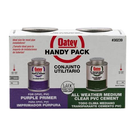 Oatey 8 Oz All Weather Cement And Purple Primer Handy Pack 302392