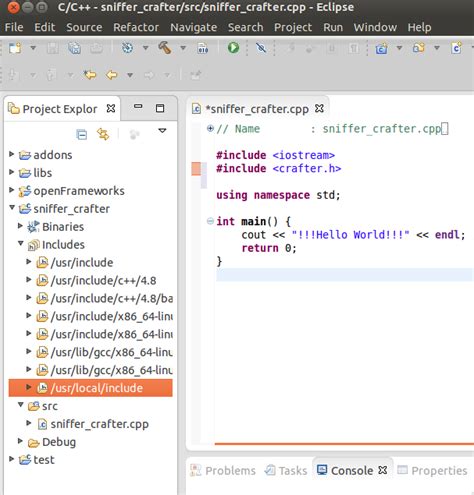 C Adding Header Files In Eclipse Kepler Stack Overflow