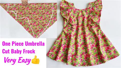 Very Easy One Piece Umbrella Cut Baby Frock Cutting And Stitching