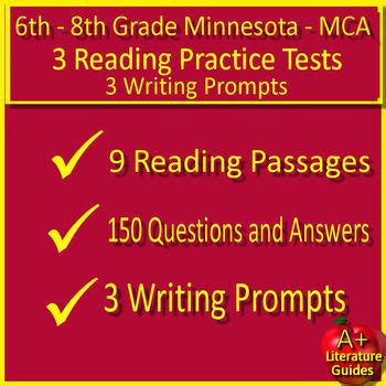 Minnesota Test Prep Bundle Reading Practice Tests And Writing Prompts