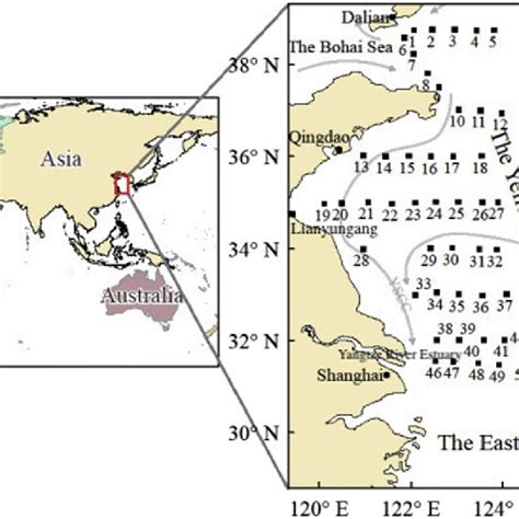 Map Of The Yellow Sea China Download Scientific Diagram