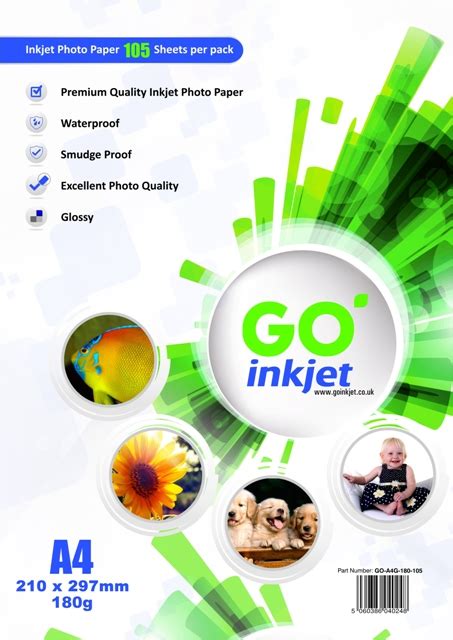 Go Inkjet A Photo Paper Glossy Gsm Sheets Go Inkjet