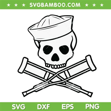 Jackass Sailor Skull Logo SVG PNG