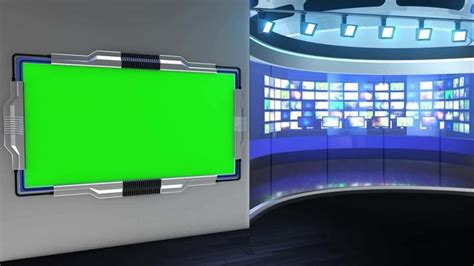 Green Screen News Studio Stock Video Footage for Free Download